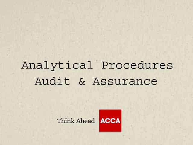 Analytical Procedures